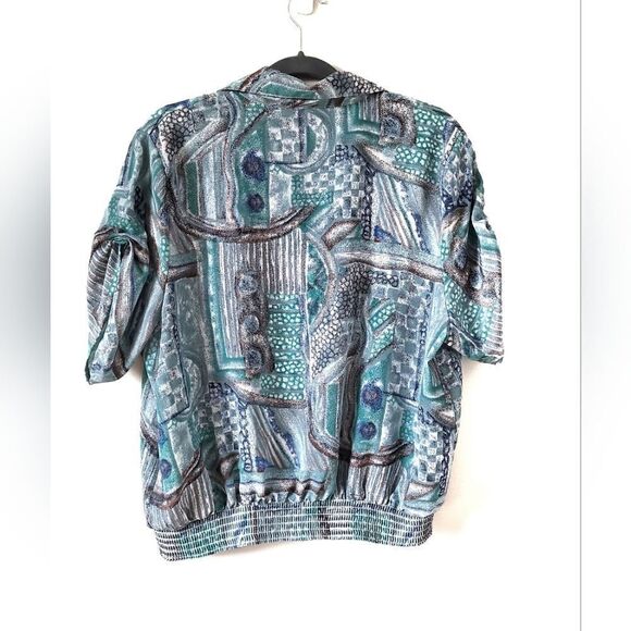 Vintage Teal Button Down Shirt - Picture 4 of 6